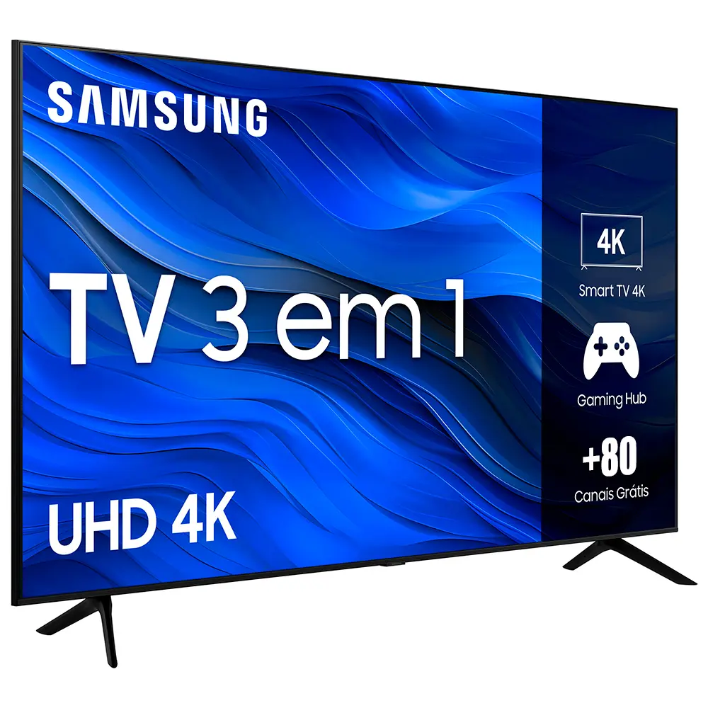 Smart TV Samsung 70” 4K Wi-Fi Crystal UHD Comando de Voz UN70CU7700GXZD